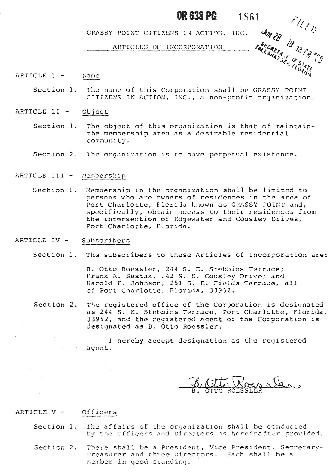 Incorporation