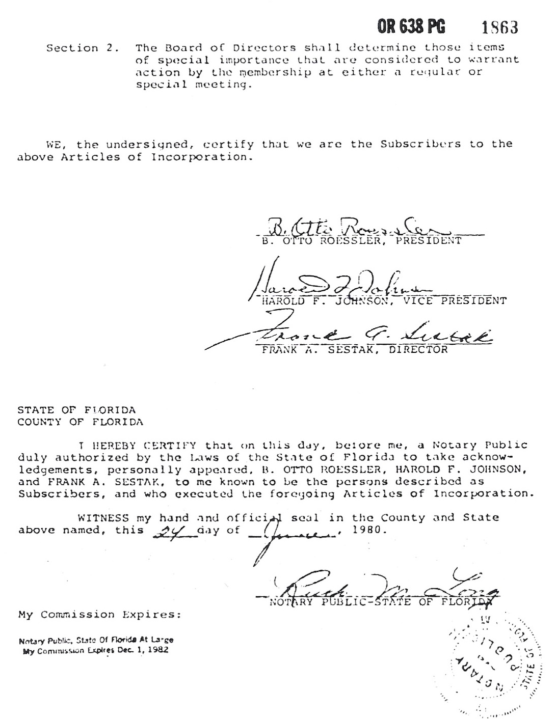 Incorporation