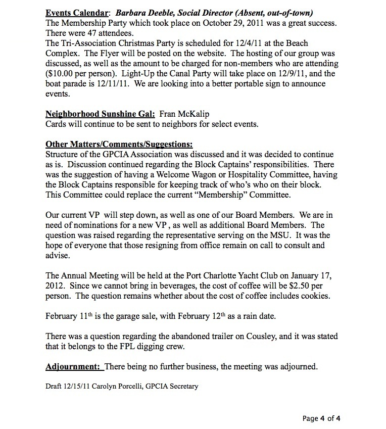 November 7th Minutes